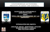 UNIVERSIDAD AUTONOMA “BENITO JUAREZ” DE OAXACA.fidelfca.weebly.com/uploads/2/8/6/4/2864758/tica... · LOS 10 MANDAMIENTOS DE LA ETICA DE LA INFORMACION •No usarás una computadora