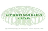 Organización UDP€¦ · baobab de color verde, inscrito en una circunferencia, con un trazo que cruza la circunferencia y el texto U.D.P. en la parte superior del trazo y Unión
