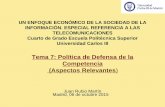 Tema 7: Política de Defensa de la Competencia (Aspectos ...ocw.uc3m.es/economia/enfoque-economico/transparencias/tema7.pdf · referencia, en la que las condiciones de competencia