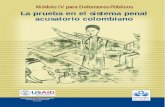 Módulo IV para Defensores Públicosescuela.fgr.gob.sv/wp-content/uploads/Leyes/Leyes... · La prueba en el sistema penal acusatorio colombiano 9 Principios de la prueba en el procedimiento