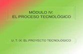 MÓDULO IV: EL PROCESO TECNOLÓGICO · FASES DE UN PROYECTO TECNOLÓGICO (visto como proceso) RESULTADOS ESPERADOS ... • Hacemos una mala definición o comprensión del problema,