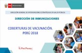 COBERTURAS DE VACUNACIÓN. PERÚ ... DIRECCIÓN DE INMUNIZACIONES DIRECCIÓN GENERAL DE INTERVENCIONES ESTRATÉGICAS EN SALUD PÚBLICA COBERTURAS DE VACUNACIÓN. PERÚ 2018 Vacunas