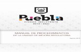 MANUAL DE PROCEDIMIENTOS Manual de Procedimientos DE LA UNIDAD DE MEJORA REGULATORIAgobiernoabierto.pueblacapital.gob.mx/transparencia_file/... · 2020-02-13 · UNIDAD DE MEJORA