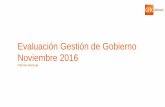 Evaluación Gestión de Gobierno Noviembre 2016 · gfk 2016 | encuesta de opiniÓn pÚblica: evaluaciÓn gestiÓn de gobierno | noviembre 2016 noviembre 2016