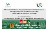 Dr. José Echeveste Presidente del Tribunal de lo Contencioso Administrativo …. Jose... · 2016-10-17 · Presidente del Tribunal de lo Contencioso Administrativo Uruguay. Los principios