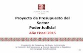 Año Fiscal 2015 · Huánuco); Contencioso Administrativo (Cusco); Constitucional (Lima Norte, La Libertad); Laboral y Contencioso Administrativo (Arequipa); y Pleno de los Jueces