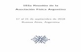 103a Reuni on de la Asociacion F sica Argentina 17 al 21 ...rafa.fisica.org.ar/wp-content/uploads/2018/09/LibroResumenesRAFA… · Finalmente hare un resumen de los resultados y promesas