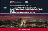 SISTEMATIZACIÓN DE LA IV CONFERENCIA³n IV...Resumen Ejecutivo La sistematización de la IV Conferencia Latinoamericana de Saneamiento LATINOSAN Perú 2016 es la síntesis de las