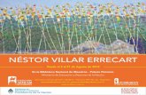 NÉSTOR VILLAR ERRECART · 2018-07-29 · Néstor Villar Errecart, nació el 17 de mayo de 1937 en la ciudad de Mar del Plata, donde vive actualmente. Este artista, destacado en la