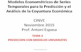 CINVE Noviembre 2015 Prof. Antoni Espasa...Modelos Econométricos de Series Temporales para la Predicción y el Análisis de la Coyuntura Económica CINVE Noviembre 2015 Prof. Antoni