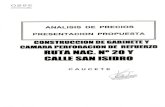 CONSTRUCCION DE GABINETE Y CAMARA PERFORACION DE …ossesanjuan.com.ar/v2/institucional/wp-content/... · I Construcción de Gabinete en Perforación de Refuerzo RUTA NACIONAL N°
