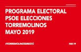 PROGRAMA ELECTORAL PSOE …torremolinoserestu.es/.../2015/10/PROGRAMA-ELECTORAL_v5.pdf · 2019-05-10 · PROGRAMA ELECTORAL PSOE ELECCIONES TORREMOLINOS MAYO 2019 ... En las pasadas