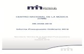 CENTRO NACIONAL DE LA M£‘SICA (CNM) DE-0448-2018 Informe ... CNM¢  DE-604-2016 CNM: Presupuesto ordinario