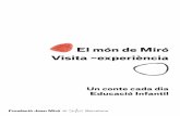 El món de Miró Visita ~experiència · Les col·leccions de Miró A casa de Miró hi havia prestatges plens de coses. Hi tenia un ventall, un molinet de vent, una nina, un equilibrista