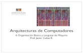 6 Organización Básica y Lenguaje de Máquina Prof. Javier ...Arreglos •Los lenguajes de programación además de manejar variables simples son capaces de manipular estructuras