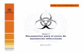 Módulo V Documentos para el envío de sustancias infecciosas · CURSO PARA EXPEDIDORES 2011 Coordinación del Reglamento Sanitario Internacional Módulo V Documentos para el envío