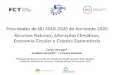 Prioridades de I&I 2018-2020 do Horizonte 2020 Recursos ... · Space, ICT, NMBP (nanotechnologies, advanced materials, biotechnology, manufacturing) Access to Risk finance Leveraging