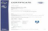 松尾電機株式会社 - Q...1/2 JAB QMS CM028 Certificate registration no. Date of original certification Date of revision Date of certification Valid until DQS Japan Inc. R. Inoue