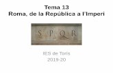 Tema 13 Roma, de la República a l’Imperi · Fotograma de la pel·licula Quo Vadis - Mervyn LeRoy (1951) 4 A Una nova forma de govern Després de l’assassinatde Juli César, el