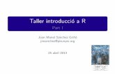 Taller introducció a R - Part I - UAB Barcelonapagines.uab.cat/plopez/sites/pagines.uab.cat.plopez/...2 Funcionalitats b asiques Instal· lacio Espais de treball, objectes i paquets