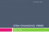 Stem changing verbshgonzalezmhhs.weebly.com/.../stem_changing_verbs.pdf · 2020-03-16 · Stem Changing Verbs Stem changing verbs have all the regular endings but have a change that