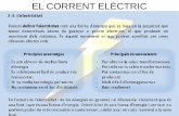 EL CORRENT ELÈCTRIC - UIB€¦ · Un circuit elèctric té un voltatge de 12 V i una resistència de 2,5 ohms. Quina és la seva intensitat? Un aparell de TV està connectat a una