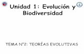 Unidad 1: Evolución y Biodiversidad · Clase de Teorías de la Evolución Biológica Parte 4 • Estimados estudiantes, continuamos con el estudio de las teorías de la evolución