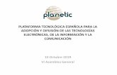 Presentación de PowerPoint · AAL: definir el papel de Planetic en este ámbito Inteligencia Artificial: definir posicionamiento de Planetic en este ámbito tanto nacional como internacionalmente