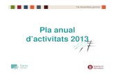 Pla anual d’activitats 2013xarxaenxarxa.diba.cat/sites/xarxaenxarxa.diba.cat/files/05._pla_anual... · Accions d’apadrinament. (18 d’abril) • Seminari d’intercanvi . d’actuacions