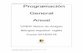 Programación General Anual. CPEIP Reino de Aragón. Curso …cpreinodearagon.catedu.es/wp-content/uploads/2016/09/PGA... · 2019-10-07 · Programación General Anual. CPEIP Reino