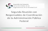 Segunda Reunión con Responsables de Coordinación de la ...€¦ · El diálogo constante entre los sectores público, social y privado para que las organizaciones hagan su trabajo