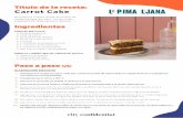 Título de la receta: Carrot Cake · 2020-04-30 · Ingredientes Este plato clásico de la cocina m agrebí es uno de nuestros favoritos en La Hum m usería. Una receta sencilla que
