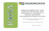 REGLAMENTO DE APLICACIÓN DE INFRACCIONES Y SANCIONES45.5.58.68/documentos/2016/raisa.pdf · 2019-04-29 · 2 REGLAMENTO DE APLICACIÓN DE INFRACCIONES Y SANCIONES ADMINISTRATIVAS
