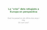 La “crisi” dels refugiats a Europa en perspectivalinux01.dnspropio.com/~fccsm/wp-content/uploads/2018/04/adiez.pdf · La “crisi” dels refugiats a Europa en perspectiva Què