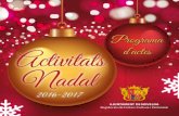 Programa Activitats d’actes Nadal - Ayuntamiento de Novelda · Nadal 2016-2017. DICIEMBRE 2016 Jueves 8, a las 18 h., en los soportales del Ayuntamiento. Inauguración del Belén