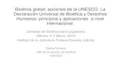 Bioética global: acciones de la UNESCO. La Declaración ... · Bioética global: acciones de la UNESCO. La Declaración Universal de Bioética y Derechos Humanos: principios y aplicaciones