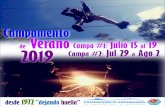 Campamento de Verano Campa #1: 2019 · de Verano Campa #1: Julio 15 al 19 desde 1972“dejando huella” Campa #2: Jul 29 a Ago 2 Campamento 2019