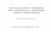 POLÍTICAS DE CIENCIA Y TECNOLOGÍA DESDE UN ENFOQUE … Seminario... · 2017-05-05 · de la evolución de los indicadores, señalando los riesgos de un enfoque economicista del