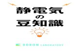 の 豆知識boron-labo.co.jp/documents/seidenki_no_mamechishiki.pdf静電気はなぜ起こる？秋から冬にかけての悩みの一つ、“バチッ！バチッ！”現象を引き起こす静電気。誰もが