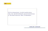 Principales Indicadores de la Actividad Económica y Financiera...de la actividad económica y financiera del Estado JULIO 2010. N.I.P.O.: 601-10-073-8 Elaboración y Coordinación: