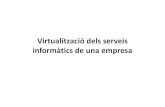 Virtualització dels serveis d'una empresa · Resultats econòmics Cost de implementació en servidors físics Cost clúster de virtualització Nom # Preu Total Servidor 39 2.861