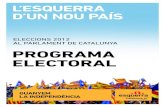 ELECCIONS 2012 AL PARLAMENT DE CATALUNYA ......Només és la ciutadania catalana, la legítima dipositària de les esperances i anhels d'un futur millor. I en aquest desig de veure
