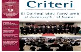 4rt Trimestre 2010 Criteri - Graduats Socials …...Criteri 4rt TRIMESTRE 2010 • número 56 Vida colegial 3 Edita: IL·LUSTRE COL·LEGI OFICIAL DE GRADUATS SOCIALS DE TARRAGONA Estanislau