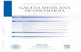 V 8, N . 1, - Gaceta Mexicana de Oncología V8 No 1 enero-febrero2009.pdf · Experiencia en la preservación de órgano . 19. en cáncer de vejiga con infiltración a la capa muscular.