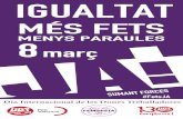  · 2019-02-20 · 8 MARZO FUERIÅS Valencià . 8 de Marzo. Día Internacional de las Mujeres Trabajadoras Valencià . 8 de Març Dia Internacional de les Dones Treballadores …