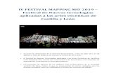 IV FESTIVAL MAPPING ME! 2019 Festival de Nuevas ...mappingmedinadelcampo.com/2019-Dossier Festival Mapping.pdf · IV FESTIVAL MAPPING ME! 2019 – Festival de Nuevas tecnologías
