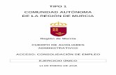 TIPO 1 COMUNIDAD AUTÓNOMA DE LA REGIÓN DE MURCIA · 2019-02-15 · 24.- Según el art. 31 de la Ley de Hacienda de la Región de Murcia, los órganos de la Comunidad Autónoma,
