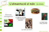 L’alimentació al món · 3.1 La final fam i la producció ... -La meva dieta i els meus hàbits alimentaris-La dieta mediterrània i ... malalties derivades d´una mala alimentació