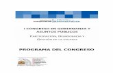 PROGRAMA DEL CONGRESO - Universidad Complutense de Madrid · identificación y desarrollo de conocimientos locales de empresas y sociedad y de la conectividad entre diversidad social