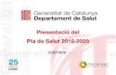 Presentació del PowerPoint · Presentació a la Comissió de Salut del Parlament 21 de juliol Consells de Participació i Comitè de Direcció de les Regions Sanitàries 6-15 de